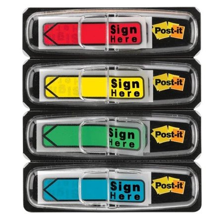 POST-IT Sticky note 072384 0.5 In. Sign Here Signature Flag; Assorted Colors; Pack - 80 72384